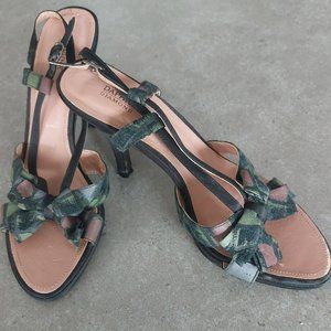 DAPHNE DIAMOND Fabric Upper Strappy Open Toe Sandals Graphic Print 8M